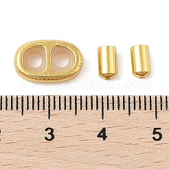 ラックメッキ真鍮リボンエンド  シリコーンと  ゴールドカラー  6~13x3.5~8x3.5~3.5mm  穴：0.8~2.5mm&nbsp;KK-H488-01G