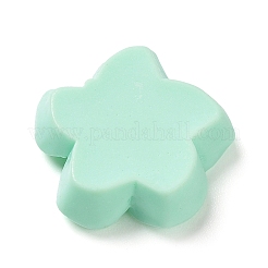 オペーク樹脂カボション  プルメリアの花  アクアマリン  20x20.5x6.5mm&nbsp;LS-RESI-G068-02B