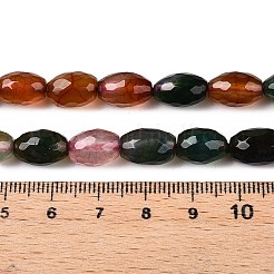 天然石瑪瑙ビーズ連売り  多面カット  オーバル  染め  ブラック  10.5~12x7.5~8mm  穴：1mm  約32個/連  14.57~15.2''（37~38センチメートル）&nbsp;G-T138-180D