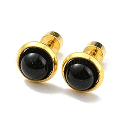 12 Pairs 6 Color Flat Round Resin Straight Barbell Stud Earrings&nbsp;AJEW-C032-01G
