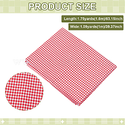綿織物  服装アクセサリー  タータン模様  レッド  1604x0.1mm  1m / pc&nbsp;DIY-WH0504-685B