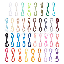 37束37色ワックスポリエステルコード  ラウンド  ミックスカラー  0.5mm  5 M /バンドル  1bundle / color&nbsp;YC-CD0001-02