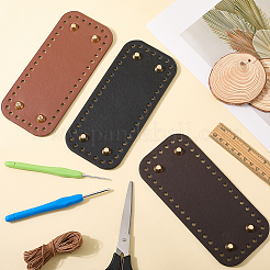 3Pcs 3 Colors Rectangle PU Leather Knitting Crochet Bags Nail Bottom Shaper Pad&nbsp;DIY-CL0002-17