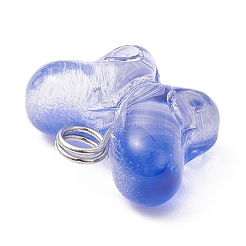 Transparent Baking Paint Glass Pendant&nbsp;PALLOY-JF02340-01