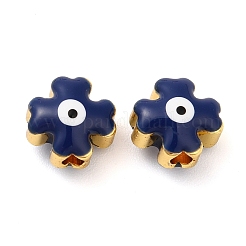 Golden Tone Brass Enamel Beads&nbsp;KK-E048-01G-06