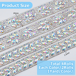 4Rolls 2 Colors Resin Hotfix Rhinestone&nbsp;AJEW-HS0001-19