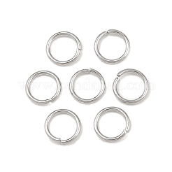 変色しにくい304ステンレススチール製オープン丸カン  ラウンド  ステンレス鋼色  18ゲージ  8x1mm  内径：6mm  約360個/50g&nbsp;X-STAS-E067-07-8mm