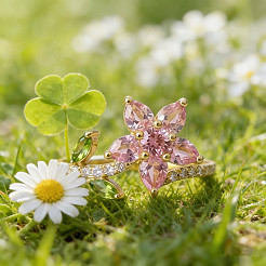 Alloy Rhinestone Finger Rings for Women&nbsp;WG2F5C3-01