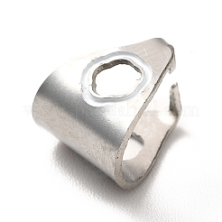 304ステンレススチールスナップオンベイル  エナメル  三角形  ステンレス鋼色  ミックスカラー  9x8x7mm  ピン：1mm&nbsp;STAS-I193-10P