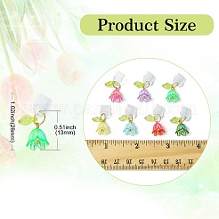 50 個のプラスチックモバイル防塵プラグ  アクリルフラワーペンダント付き  ミックスカラー  26mm  50個/セット&nbsp;HJEW-CJ00076