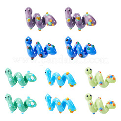 10Pcs 5 Colors Handmade Lampwork Enamel Beads&nbsp;LAMP-TA0002-48A