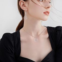 チベット風アロイペンダント300個  カドミウムフリー＆鉛フリー  波付きのフラットラウンド  アンティークシルバー  14.5x12x1mm  穴：1.6mm&nbsp;TIBE-FH0001-18