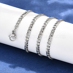 Tarnish Resistant Men's 304 Stainless Steel Curb Chain Necklaces&nbsp;STAS-O037-65P