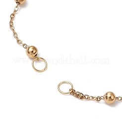 304ステンレススチールボールリンクチェーンブレスレットの作り方  ゴールドカラー  6-3/4インチ（17.1cm）&nbsp;AJEW-JB01305-01