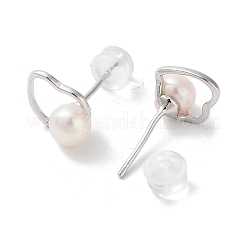 Natural Pearl Stud Earrings for Women&nbsp;EJEW-C083-07B-P