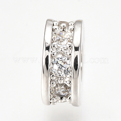 Brass Micro Pave Cubic Zirconia Beads&nbsp;ZIRC-Q013-141P