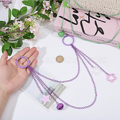 2Pcs Acrylic & Alloy Bag Extender Chains&nbsp;HJEW-CA00053