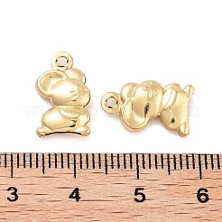 316サージカルステンレスペンダント  マウスチャーム  18KGP本金メッキ  15x9x3mm  穴：1mm&nbsp;STAS-B072-04G-02