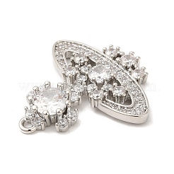 Rack Plating Brass Pave Cubic Zirconia Pendants&nbsp;KK-R150-05P