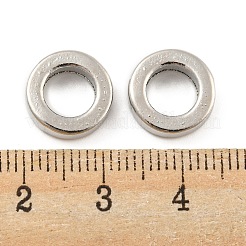 合金のスペーサービーズ  フラットリング  プラチナ  11x3mm  内径：7mm&nbsp;FIND-A039-01P