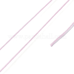 ナイロン編みコード1巻  ジュエリー製作やマクラメ工芸用の中国結び紐  ピンク  0.4mm&nbsp;X-NWIR-C003-02D