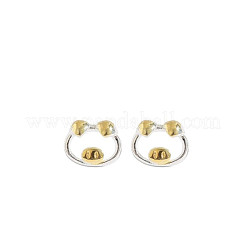 中空真鍮エナメルスタッドピアス  かわいい豚  プラチナ  ゴールド  15mm&nbsp;WG87257-01