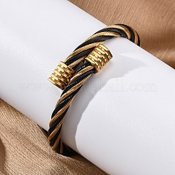 304 Stainless Steel Torque Bangles for Women&nbsp;BJEW-P310-21MC