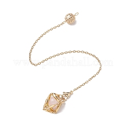 Stainless Steel Braided Chain Macrame Pouch Empty Stone Holder Dowsing Pendulums&nbsp;PALLOY-JF02737-01