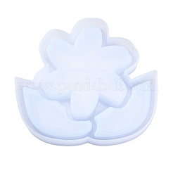 シリコンモールド  レジン型  UVレジン用  エポキシ樹脂工芸品作り  ホワイト  花  145x158x27mm&nbsp;SIMO-M044-05