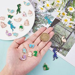 30Pcs 15 Style Alloy Enamel Pendants&nbsp;ENAM-SZ0002-84