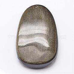Natural Golden Sheen Obsidian Carven Pendants&nbsp;G-A169-017A