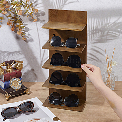 4-Tier Wood Wall Mounted Sunglasses Organizer Holder&nbsp;ODIS-WH0043-184A