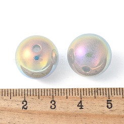 メッキABSプラスチックビーズ  ラウンド  ゲインボロ  16mm  穴：2mm&nbsp;LS-X-OACR-B026-02C