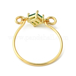Glass Rhombus Finger Ring&nbsp;RJEW-JR00589