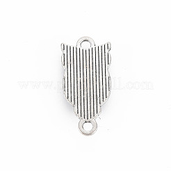 合金リンクコネクター  ガラスシードビーズとラインストーン付き  アンティークシルバー  フクロウ  カラフル  23x11x4mm  穴：2mm&nbsp;PALLOY-N153-22-RS