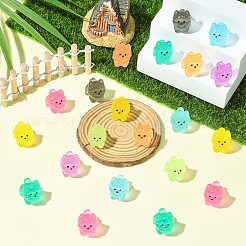 40個 8色 光る犬ミニチュアオーナメント  マイクロランドスケープホームドールハウスアクセサリー  小道具の装飾のふりをする  暗闇で光る  ミックスカラー  15x19x19mm  5個/カラー&nbsp;DJEW-CJZ0001-004