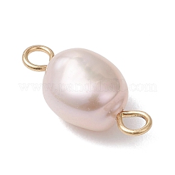 Natural Cultured Freshwater Pearl Potato Links Connector Charms&nbsp;PALLOY-JF04790