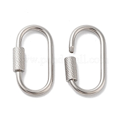 Non-Tarnish 304 Stainless Steel Screw Carabiner Lock Charms&nbsp;STAS-K192-01P