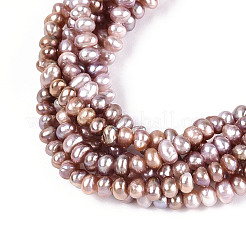Natural Cultured Freshwater Pearl Beads Strands&nbsp;PEAR-N025-01A