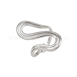 女性用304ステンレススチールオープンカフリング  ステンレス鋼色  31mm  内径: 調節可能&nbsp;RJEW-K303-06P