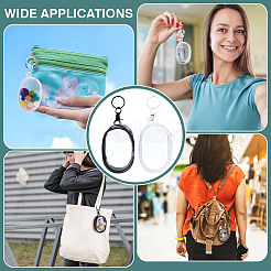 4Pcs 2 Colors Oval Transparent PVC Mini Cable Organizer Zipper Bags&nbsp;AJEW-PH0012-02