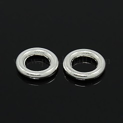 チベット風合金ビーズ  カドミウムフリー＆鉛フリー  ロンデル  銀  8x1.5mm  穴：5mm&nbsp;TIBEB-LFH255Y-S-LF