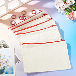 6Pcs DIY Blank Canvas Women's Zipper Makeup Organizer Bag&nbsp;AJEW-TA0003-24F