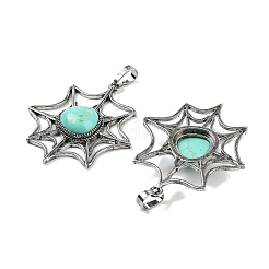 Gemstone Spider Web Pendants&nbsp;G-Q163-09AS