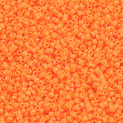ガラスシリンダービーズ  シードビーズ  焼き付け塗料  丸い穴  ダークオレンジ  1.5~2x1~2mm  穴：0.8mm  約45000個/袋  約1ポンド/バッグ&nbsp;SEED-S047-A-007