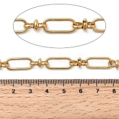 304ステンレススチール長方形リンクチェーン  溶接されていない  イオンプレーティング（ip）  20KGP本金メッキ  16.5x7.5x1.5mm&nbsp;CHS-Z007-22G
