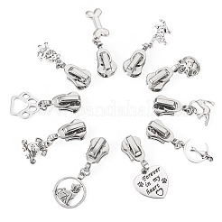 20Pcs 10 Style Alloy Zipper Pulls&nbsp;HJEW-TAC0081
