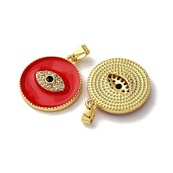 Brass Micro Pave Cubic Zirconia Pendants&nbsp;KK-F911-27G-01