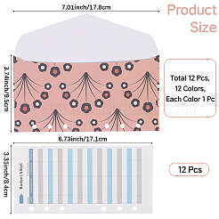レトロクラフト紙 文房具用紙と封筒  ステッカー付き  長方形  ホワイト  171x84x0.2mm&nbsp;FIND-WH20004-63C