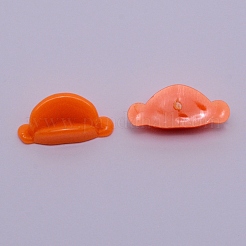 プラスチック製の人形の口  人形作り用  ダークオレンジ  24x10x8mm&nbsp;AJEW-WH0129-35